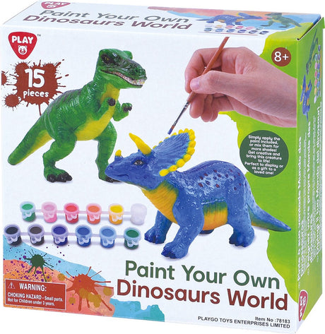 Playgo mal dine egne dinosaurer - 15 stk.