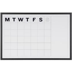 Kalender bi-kontor hvid sort ramme