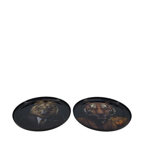 Dijk natural collections animalsk metalbakke sort 28x28x1cm