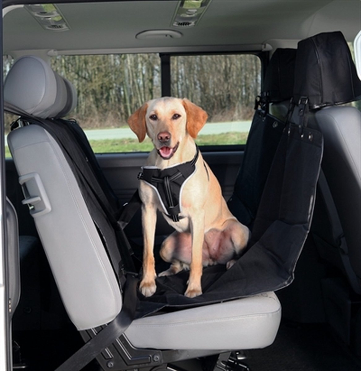 Trixie biltæppe bomuld polyester sort - 160x145 cm