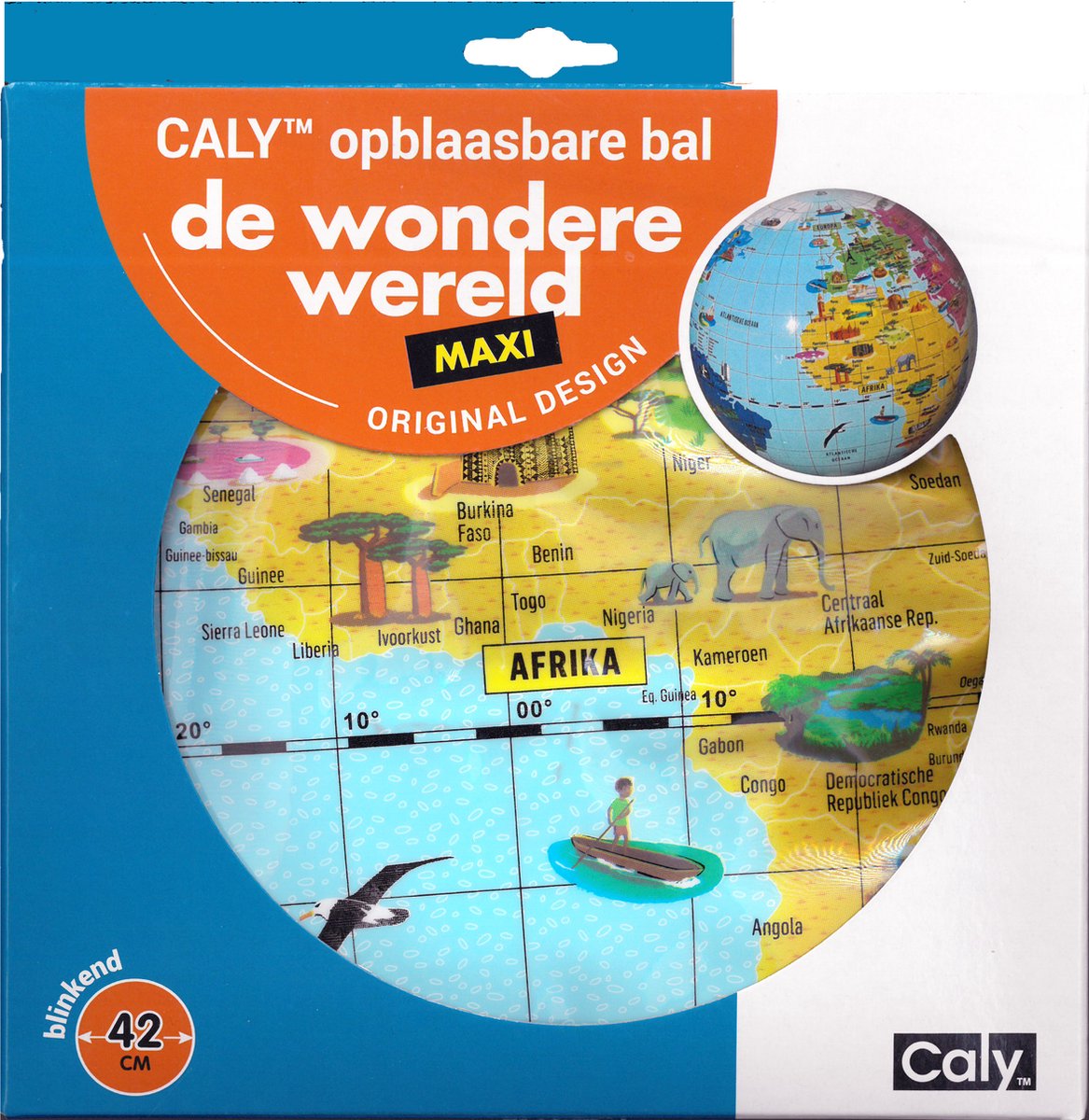 Caly oppustelig verdensbold 42 cm den vidunderlige verden