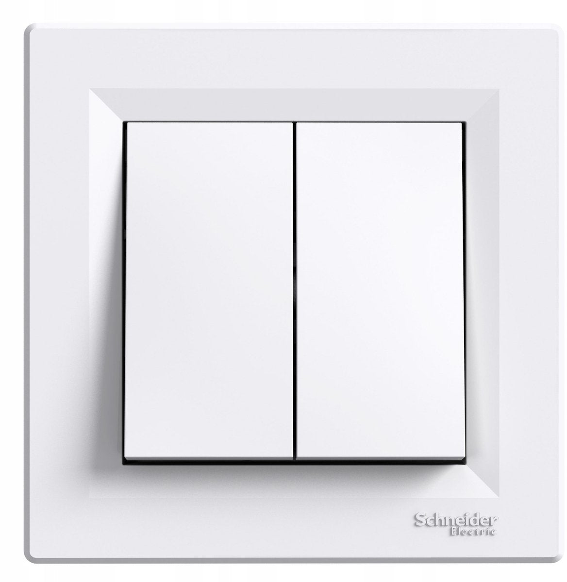 Schneider electric asfora - dobbeltkontakter - hvid - 10a - 250v