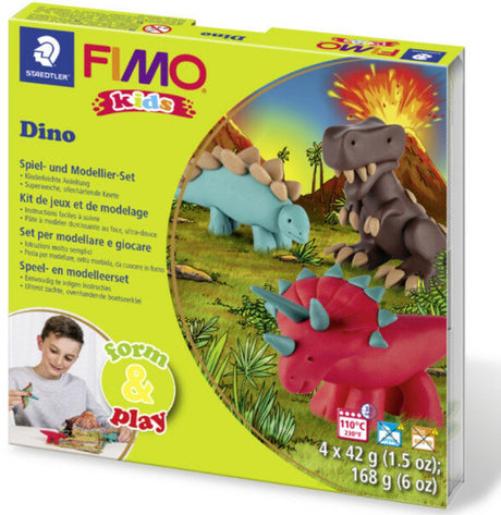 Fimo kids 8034 - ovnhærdende modellervoks - form legesæt - dino