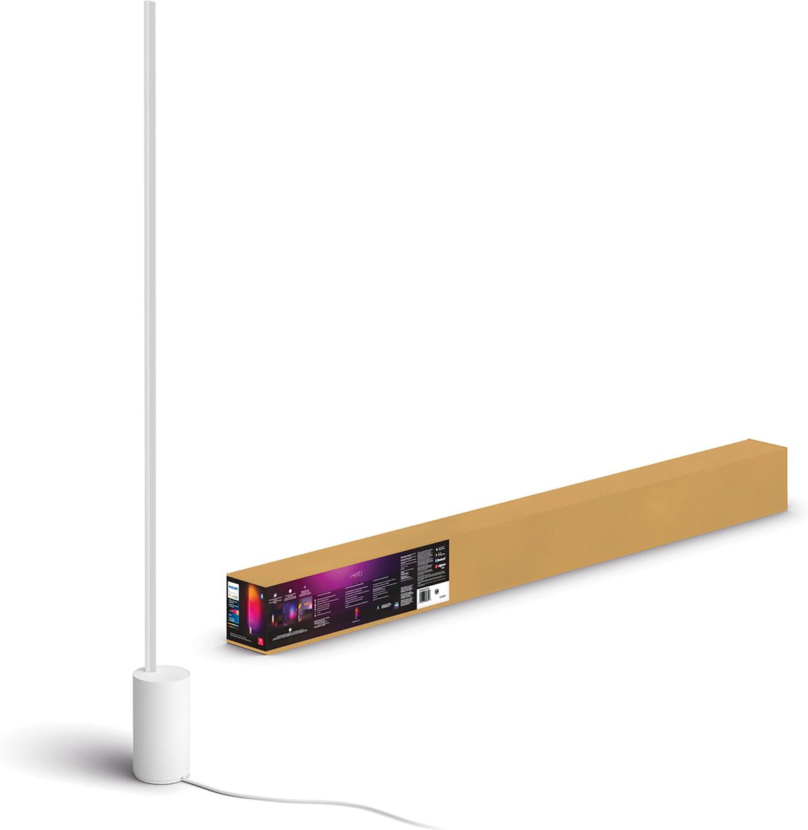 Philips hue gradient signe vloerlamp - white and color ambiance - wit - bluetooth