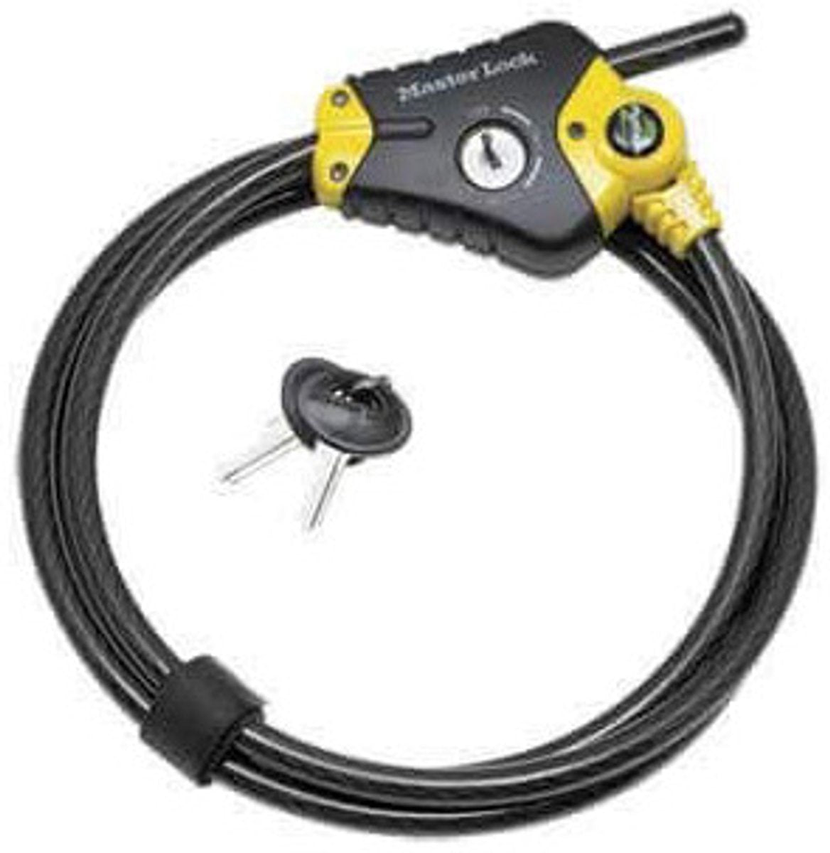 Masterlock python - kabellås - 180cm x 10mm - 4 nøgler - sort