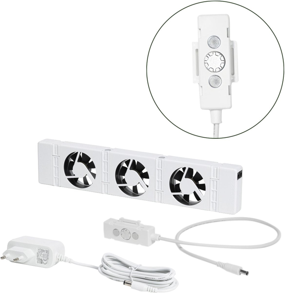 Speedcomfort radiatorventilator mono sæt velegnet til standard, smalle og enkeltplacerede radiatorer og konvektorer
