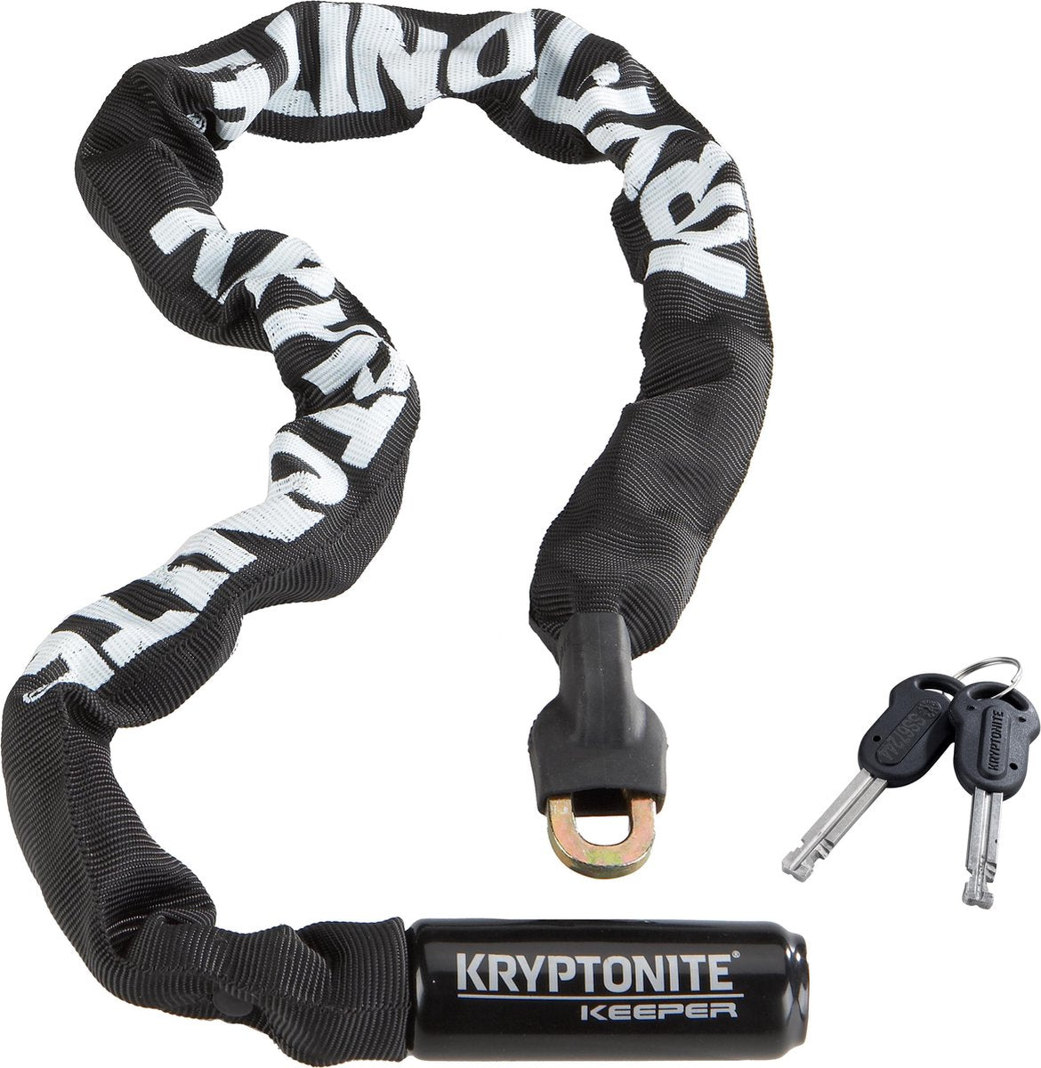 Kryptonite keeper 785 kæde med integreret lås - cykelkædelås - cykellås med kæde til elcykel - 85 cm - stål - sort