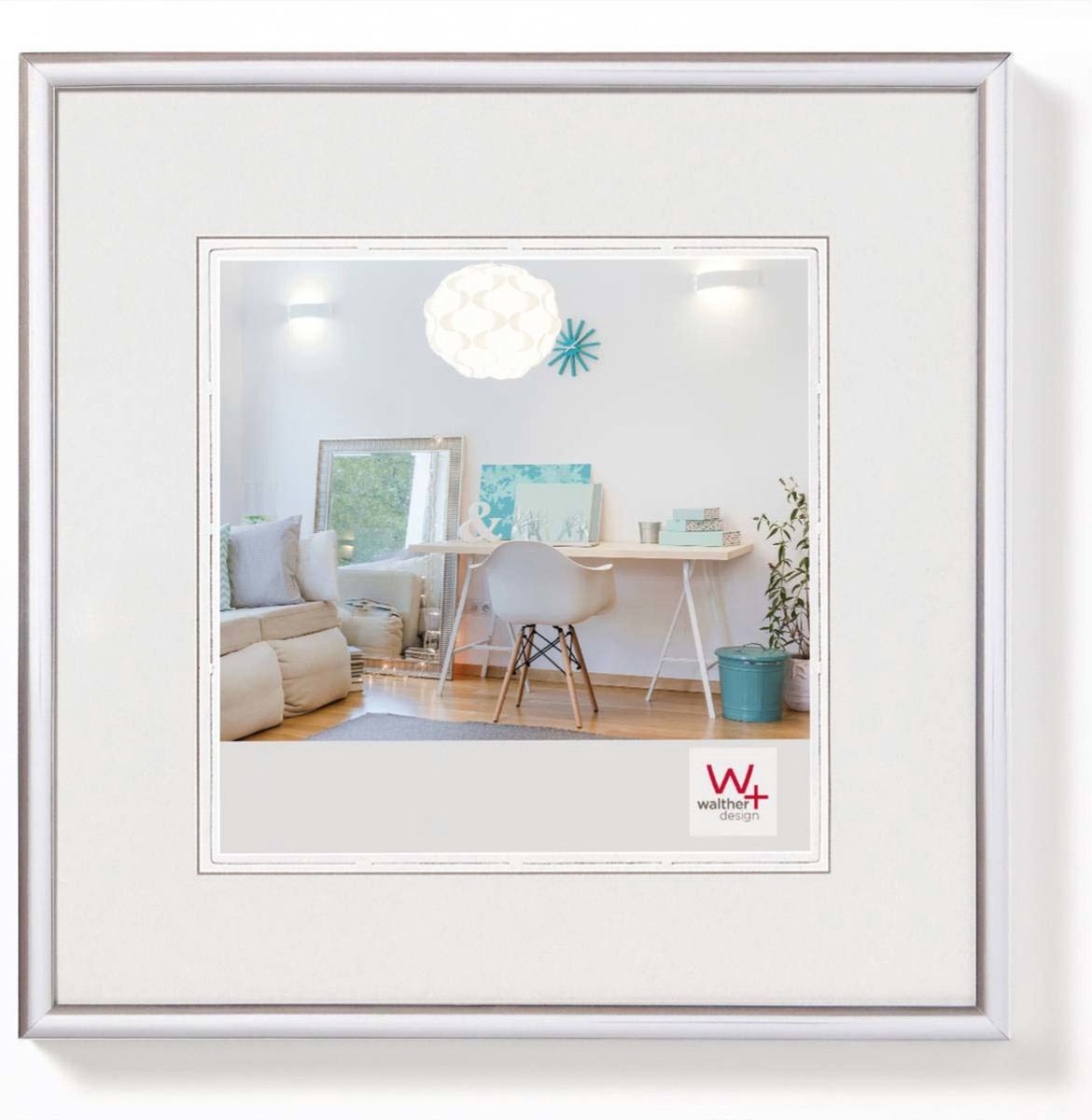 Walther new lifestyle - plastramme - fotostørrelse 30x30 cm - sølv