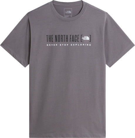 The north face m bracket logo almindelig ss tee herre udendørs skjorte - røget perle