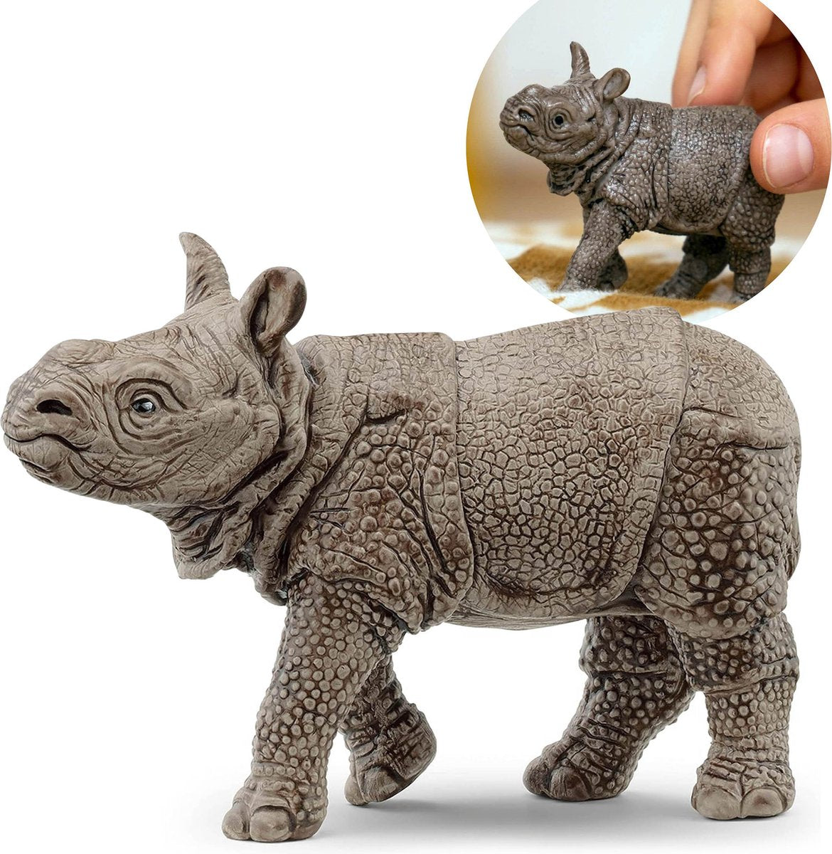 Schleich vilde liv - indisk næsehorn baby - 14860