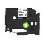 Etikettape rillstab o211 sort, hvid