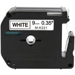 Etikettape rillstab omk221 sort, hvid