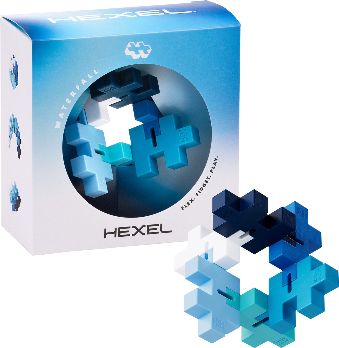 Plus-plus hexel vandfald 6-delt fidget legetøj - 3486 - fra 3 år