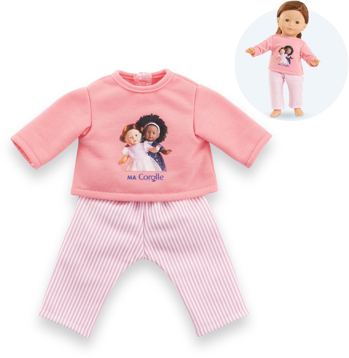 Corolle pink pyjamas til dukker på 36cm, 2 stk.