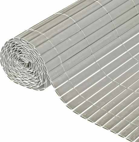 Natur - haveskærm - dobbeltsidet - 1,5 x 3m - PVC - grå - rigtig god afskærmning