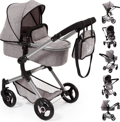 Bayer design - kombi dukkevogn neo vario - grå
