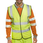 Vest b set hi-vis gul xxl