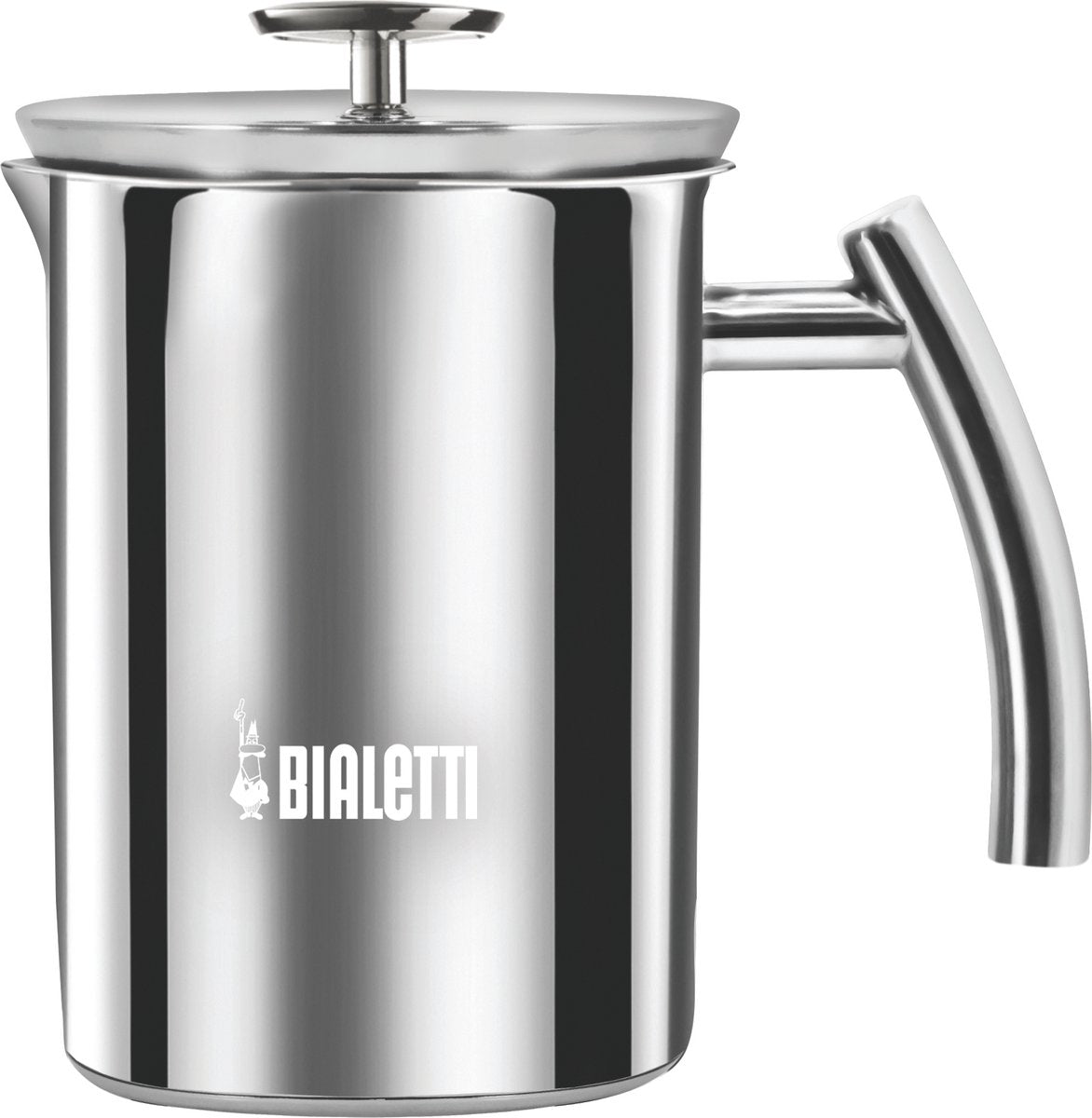 Bialetti cappuccinatore induktion mælkeskummer 330 ml - rustfrit stål mælkeskummer til induktion - manuel mælkeskummer - til cappuccino latte macchiato