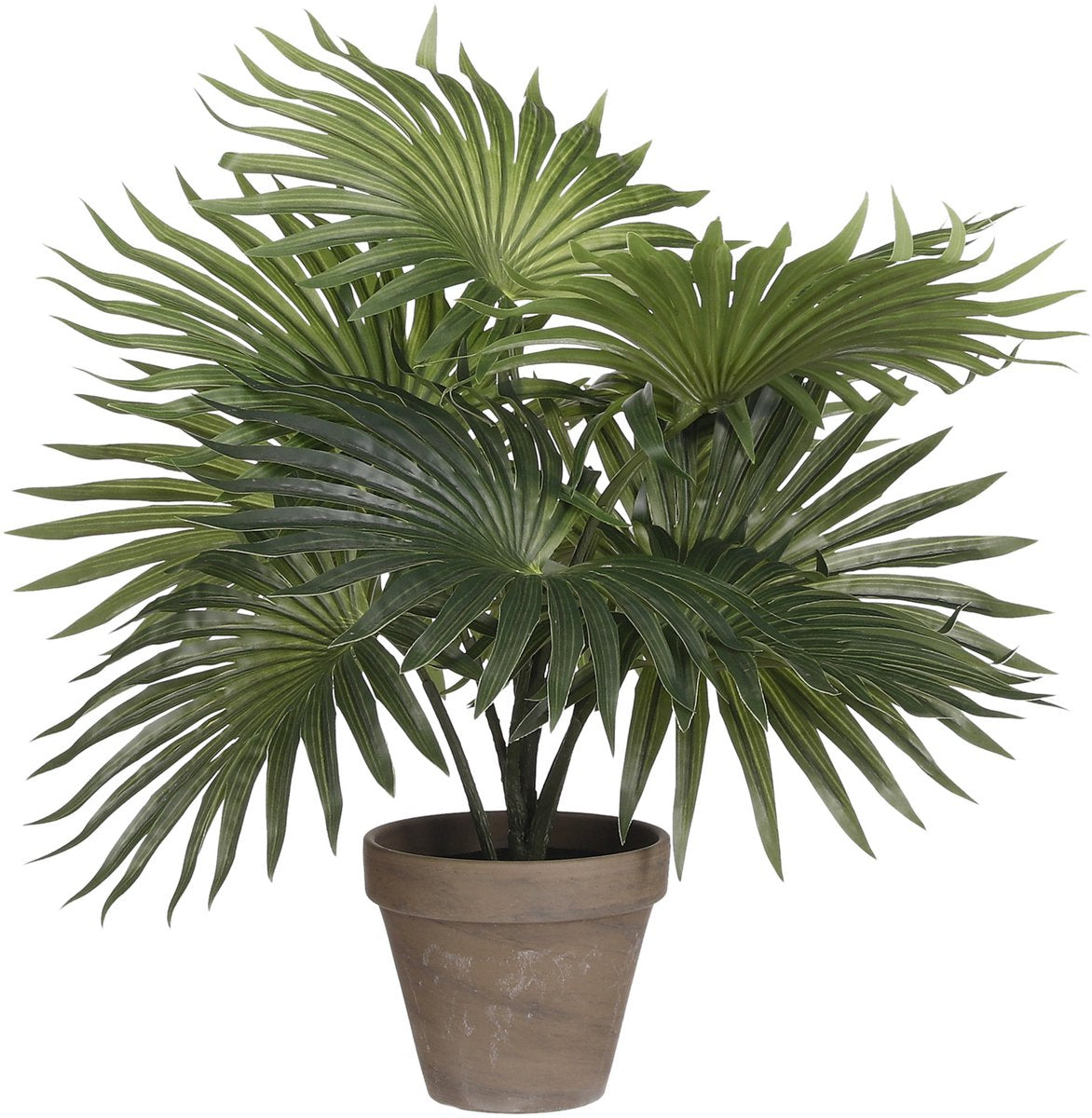 Mica decorations palm kunstplant struik - groen - h30 x d35 cm - top kwaliteit