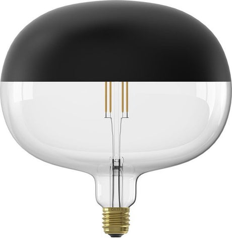 Calex boden kopspiegel zwart - e27 led lamp - filament lichtbron dimbaar - 6w - warm wit licht