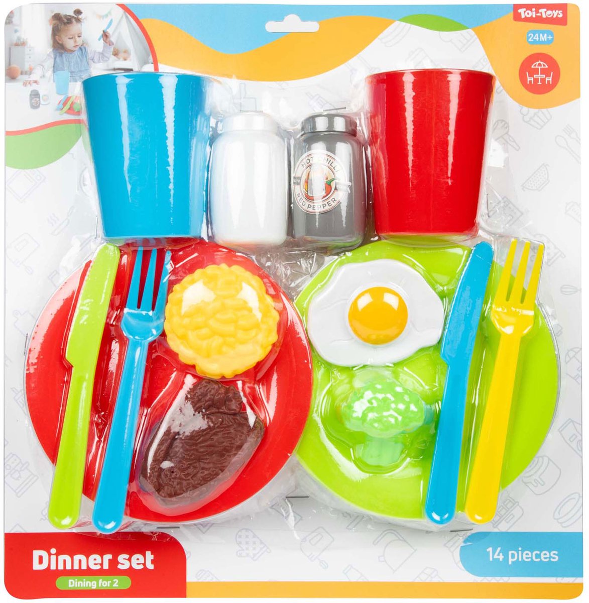 Toi-toys hjemmemad middagssæt, 14 stk.
