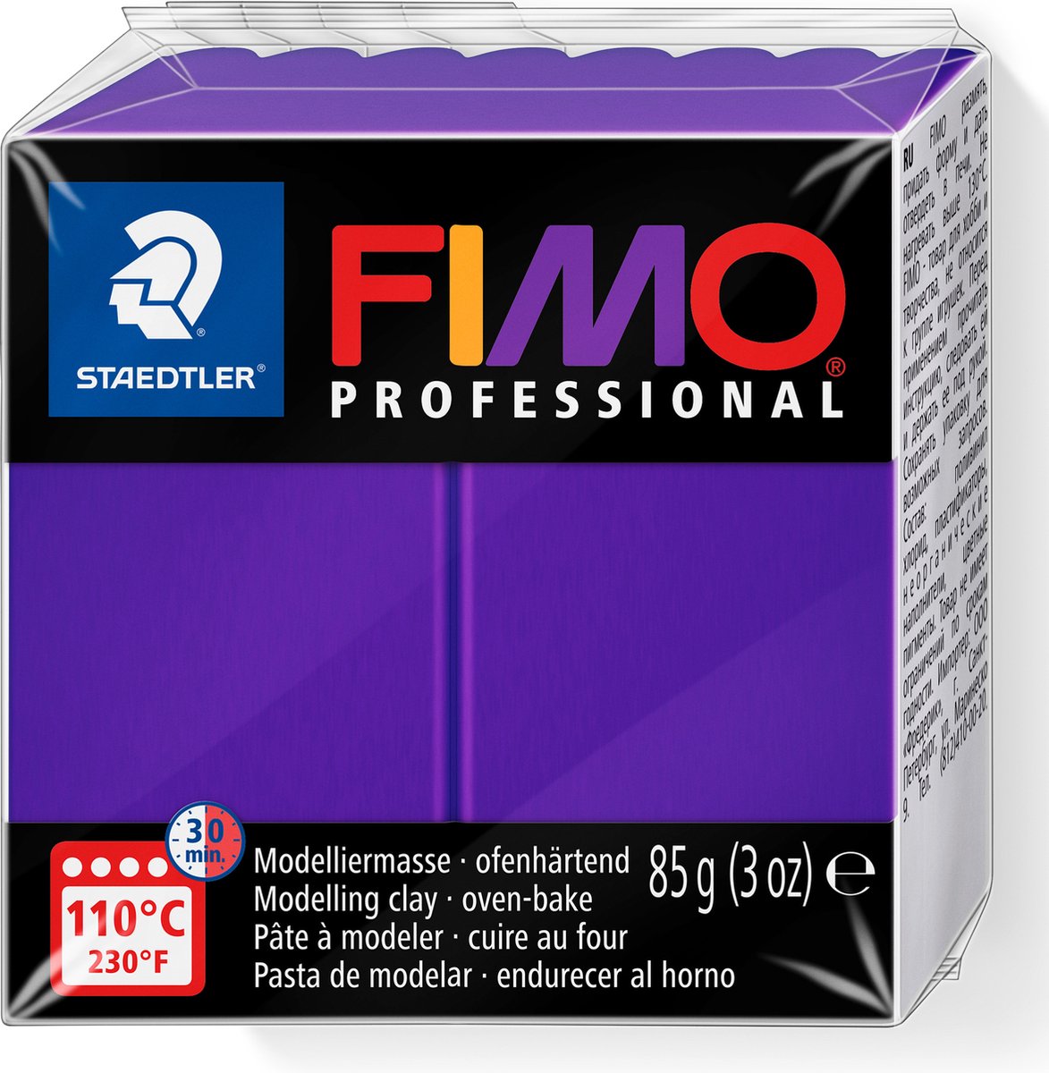 Fimo professional - ovnhærdende, professionel modellering lerblok 85 g - lilla