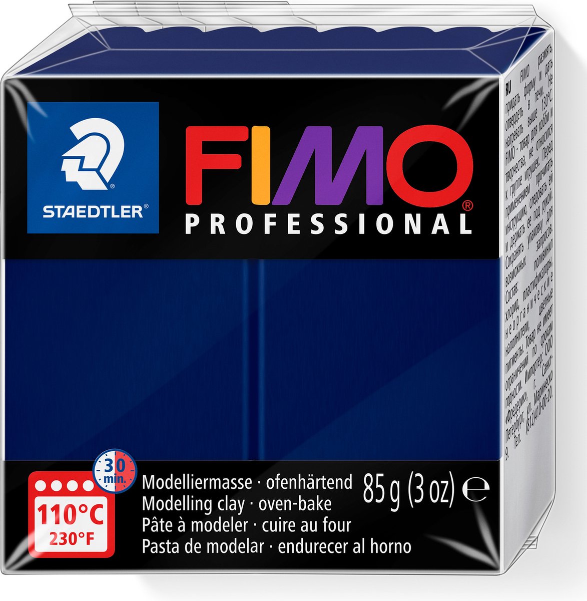 Fimo professional - ovnhærdende, professionel modellering lerblok 85 g - marineblå