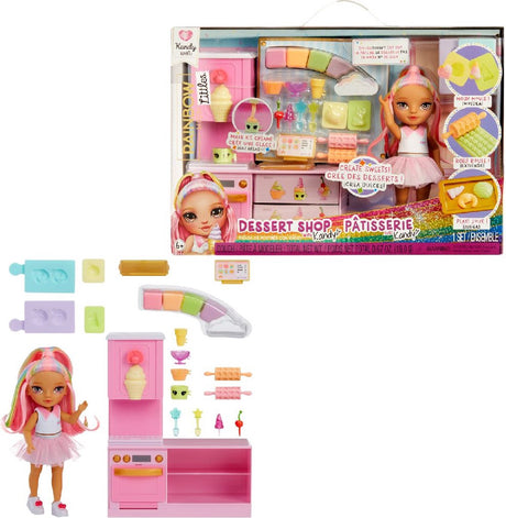 Regnbuehøj lille dessertbutik med kandy legesæt