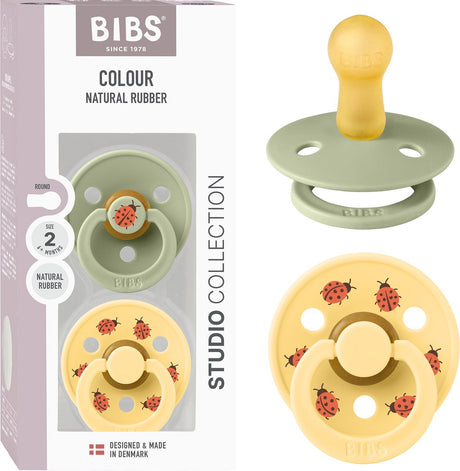 Bibs farve sut - 6-18 måneder - 2-pak - rund - salvie blegt smør