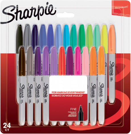 Sharpie permanente markører | fint punkt | forskellige farver | 24 stk