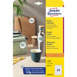 Avery zweckform labels avery l3415-10 ø40 mm