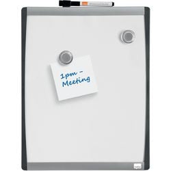 Nobo whiteboard met gewelfde lijst - 35,5 x 28cm - inclusief whiteboard accessoires - wit