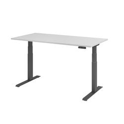 Bach siddestående skrivebordshammer vxdkb16 5 g grå 1600 x 800 mm