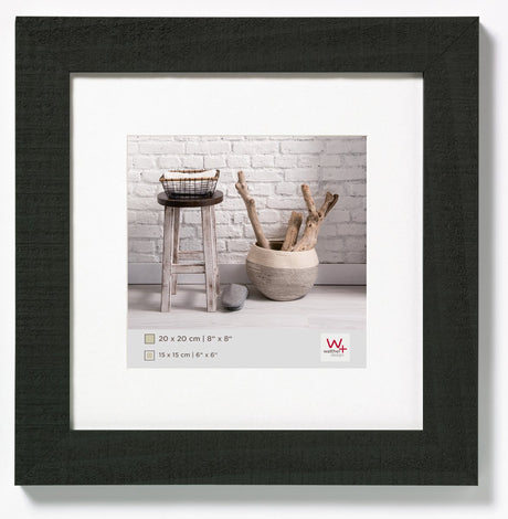 Walther home - træramme - fotostørrelse 20x20 cm - sort