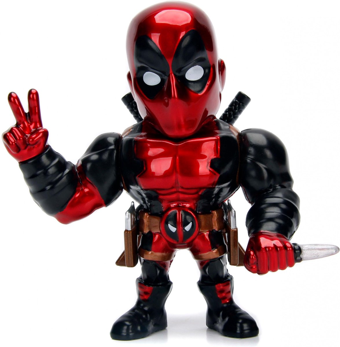 Marvel Jada spillefigur Deadpool 10 cm trykstøbt rød sort