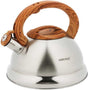 Kinghoff 3336 - fløjtekedel - 3 liter - rustfrit stål - brun - med fløjte