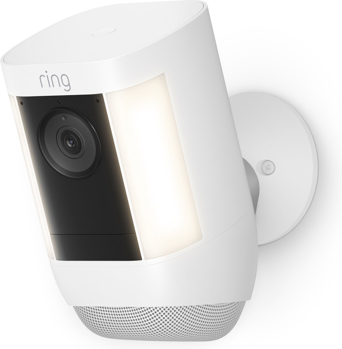Ring spotlight cam pro - batteri - sikkerhedskamera - 2k video - hvid