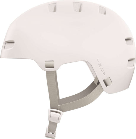 Abus cykelhjelm indy pure white l - 57-61 cm - hvid - velegnet til brug på elcykler - bycykler - 430 g