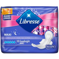 Hygiejnebind libresse maxi godnatvinger 10 stk