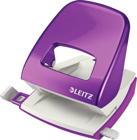 Leitz ne nexxt wow hulning - 2-hullers - stanser op til 30 ark - ideel til hjemmekontoret hjemmearbejdsplads - lilla metallic