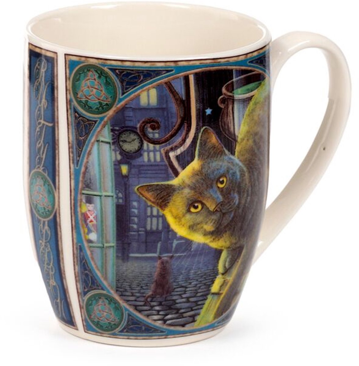 Puckator krus - lisa parker - rusten kedel kat - porcelæn - 300ml