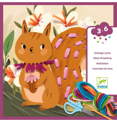 Djeco petit pas met draad - fsc mix houten peuterspeelgoed.