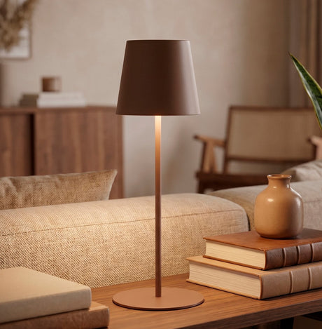 Briloner kiki - genopladelig bordlampe - dæmpbar - til indendørs og udendørs - højdejusterbar - varm hvid lys - brun