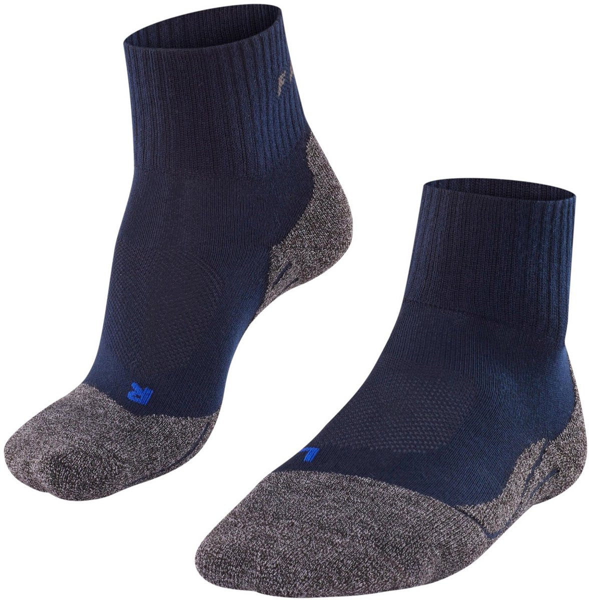 Falke tk2 cool short walking sokker anti vabler, medium polstring funktionelt garn sportsokker dame blå - str. 37-38