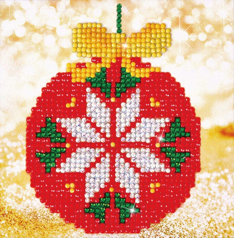 Diamond dotz® diamond dotz dd2.021, originalt 5d diamantmalerisæt rødt kuglebillede, håndværkspakke med 1.123 runde sten, dotz til voksne, hobbypakke ca. 13x13 cm til børn fra 8 år