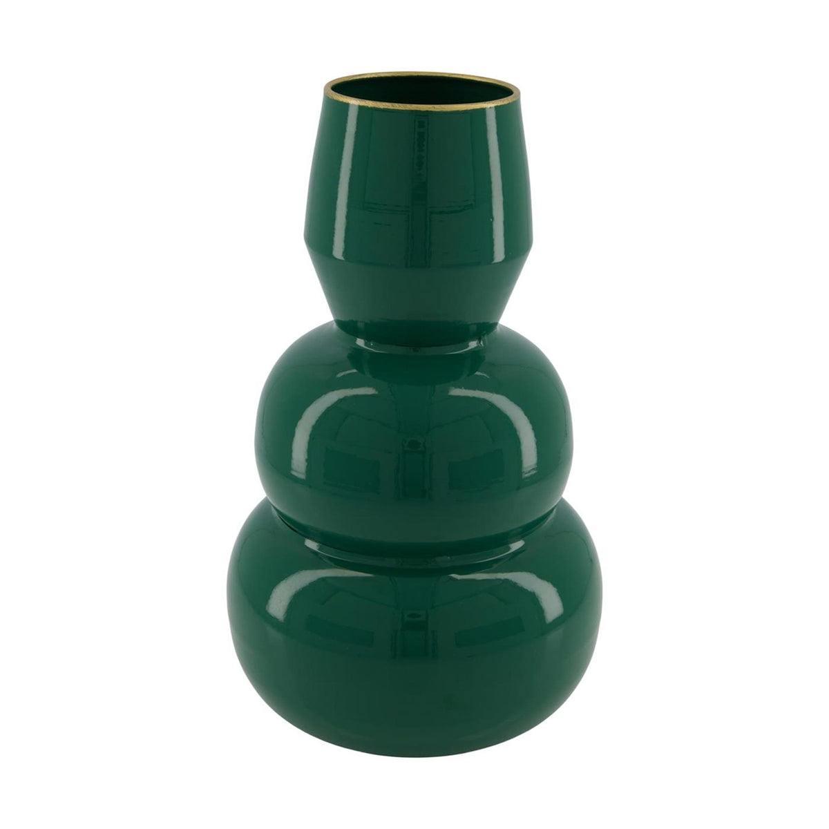 Dijk natural collections vase metal mørkegrøn 16,8x16,8x28,5cm