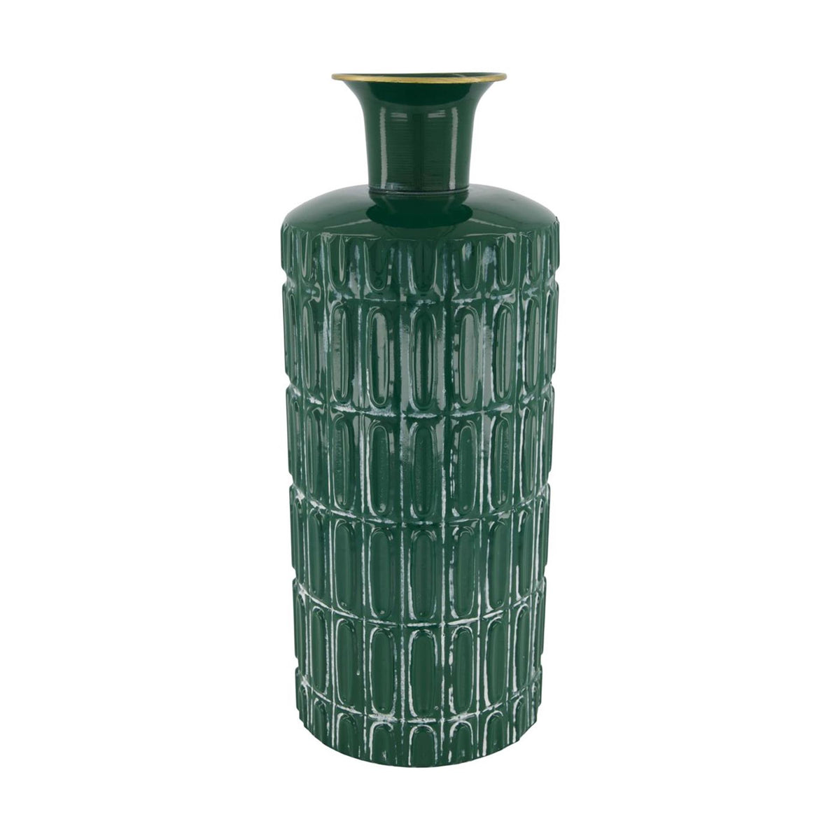 Dijk natural collections vase metal mørkegrøn ø16xh39cm