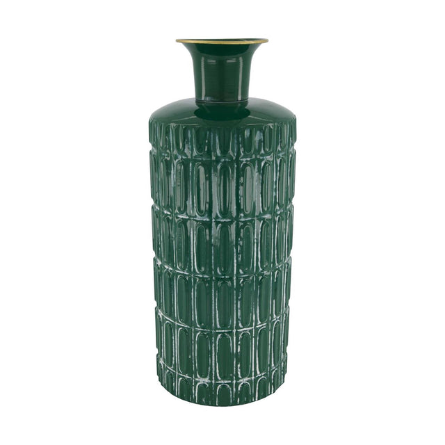 Dijk natural collections vase metal mørkegrøn ø16xh39cm