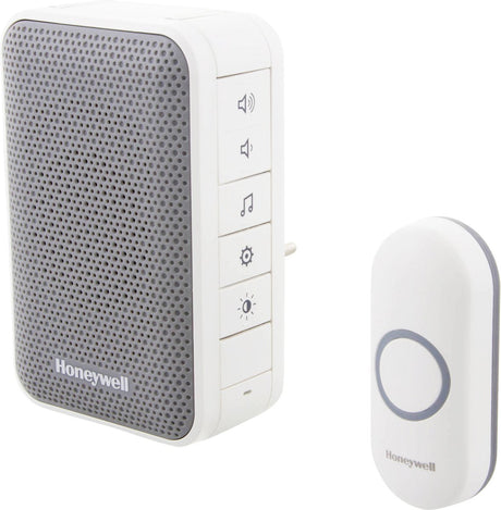 Honeywell home dc313np2 - trådløs dørklokke - hvid - med lydløs tilstand