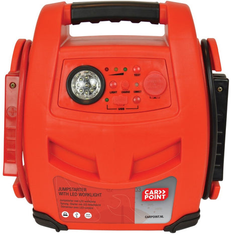 jumpstarter 900A med orange LED-lampe